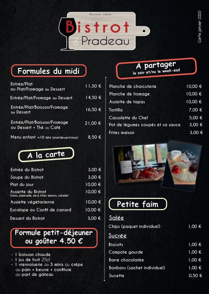 Bistrot du Pradeau - Menu Image 2